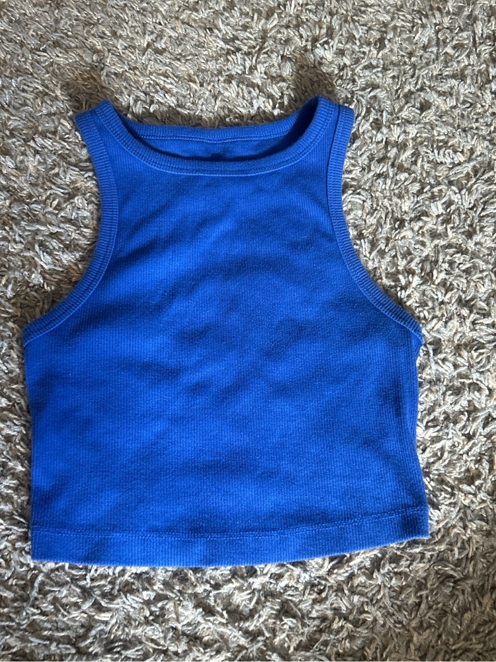 wild fable Bright Blue Ribbed Tank Top for Kids